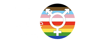 LGBTQ+ inclusive care — transgender and pride flag symbol